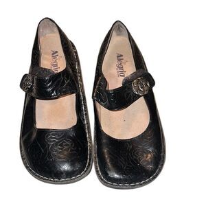 Alegria Black Leather  Mary Jane Style Size 41
